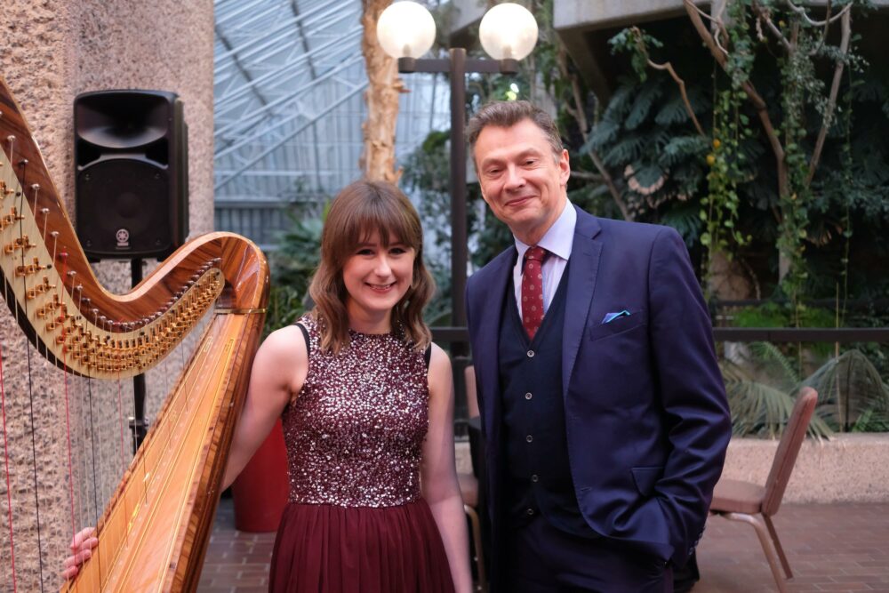 Harpist and Singer at the Barbican